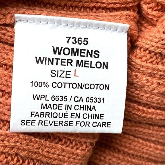 Woolrich Winter Melon Ribbed Quarter Zip Sweater L - Picture 9 of 11